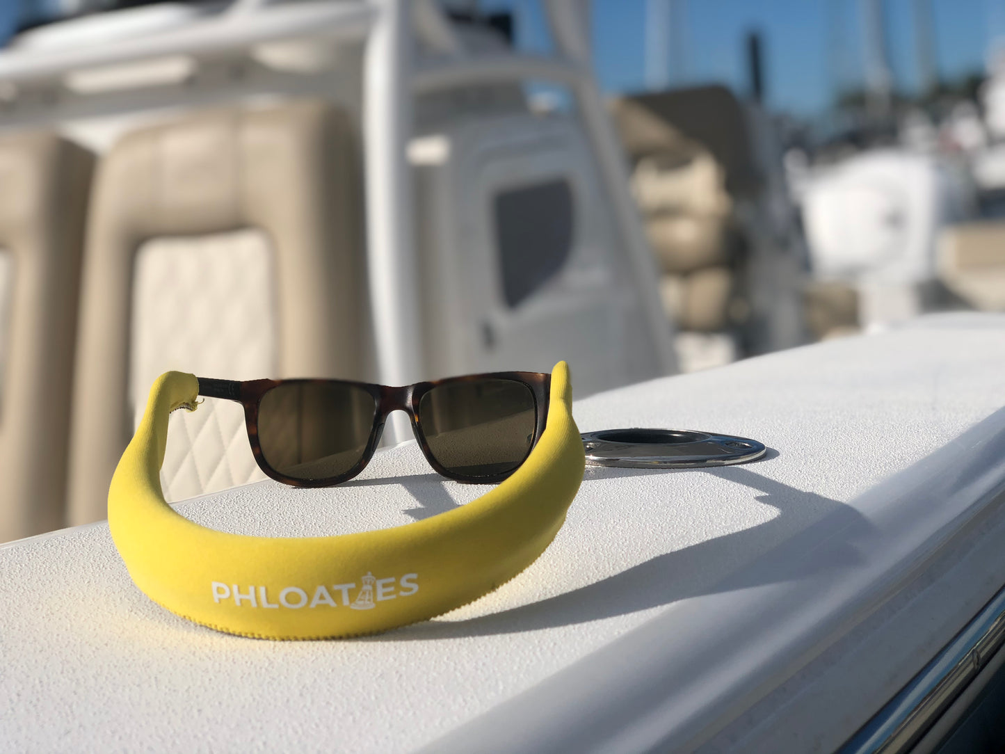 Phloaties Floating Neoprene Sunglass Strap - Universal Fit (Phloaties YellowMello)